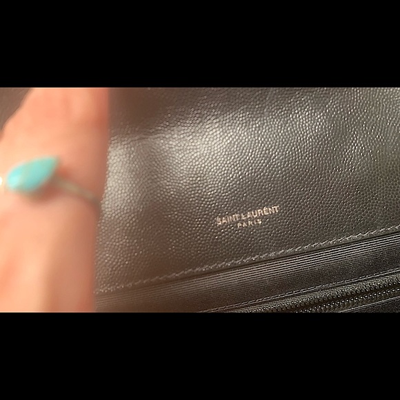 Yves Saint Laurent Classic Monogram Leather Envelope Crossbody Bag - Picture 3 of 5